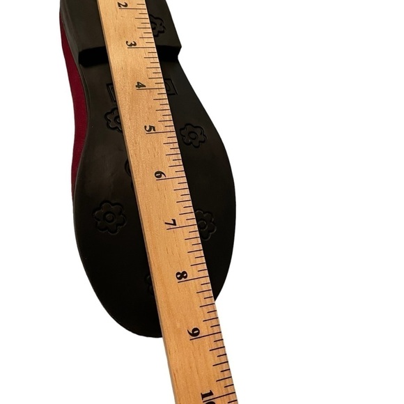 Gymboree Burgundy Satin Like Fabric - Girls Dress Shoes Size 2 - Rhinestones - Picture 10 of 13